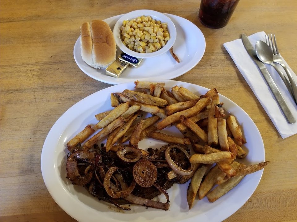 Liver and Onions with Fries