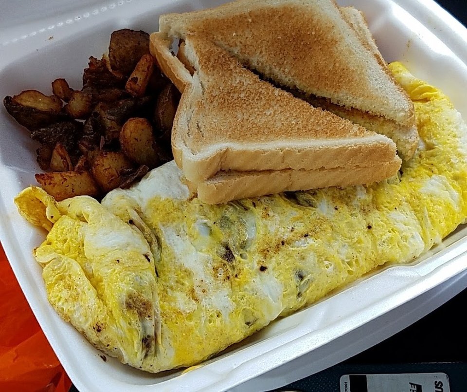 Omelet and Toast with Hashbrowns Yummmm