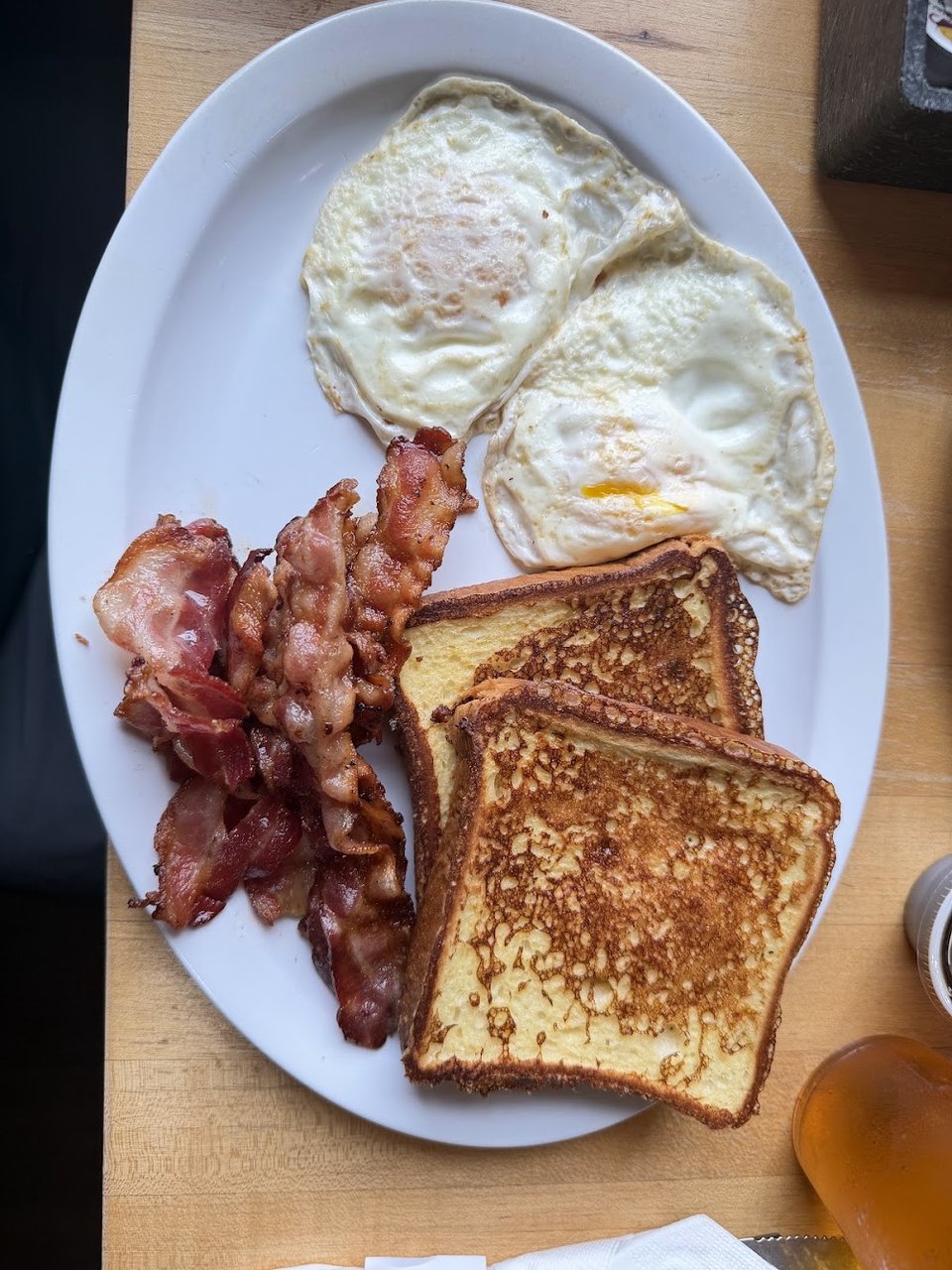 Eggs Bacon and French Toast